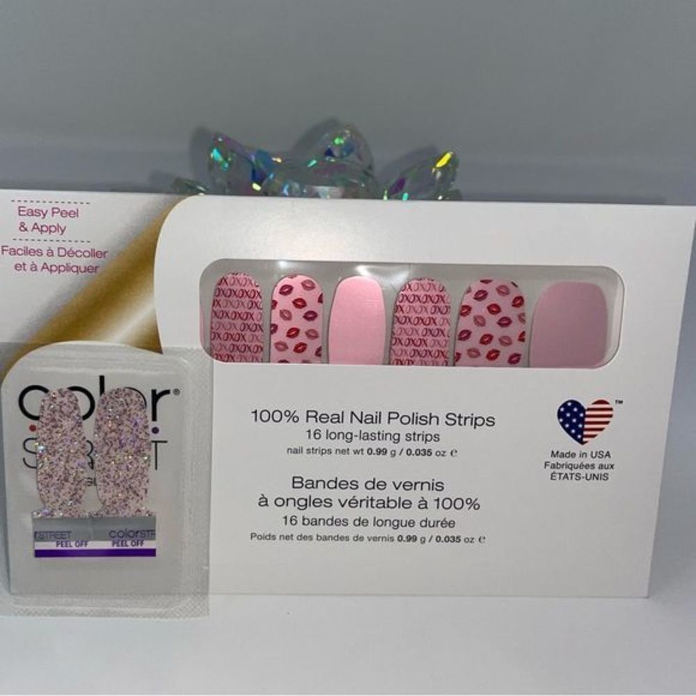 Color Street | Kiss and Makeup, a frosted soft pink shade with hugs and kisses - Picture 7 of 10